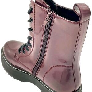 Stylish Kids Boots in Shiny Purple